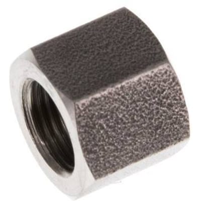 4/6 G1/8''mm Union Nut RVS L12mm