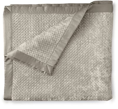 LINNICK Velvet Sprei - Taupe - 180x260cm - Bedsprei 1 persoons - Spreien - Bedsprei 180x260