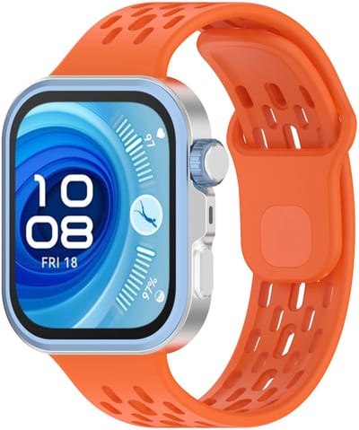 Strap-it Air bandje Siliconen geschikt voor Huawei Watch Fit 5 Pro / 5 / 4 Pro / 4 / 3 - Oranje