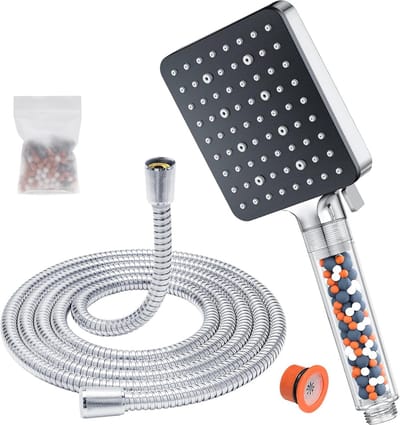 Waterbesparende Hogedruk Douchekop met Filter en 6 Straalsoorten voor Optimale Douchebeleving