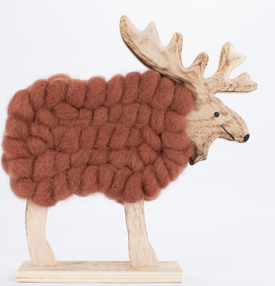 House of Seasons - Home Deco - Kerst - Rendier met wollen vacht