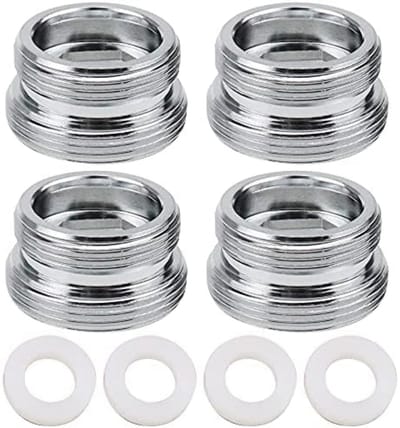 EXCITAT Schroefdraadadapter - Kraanadapters M20 naar M22 - met afdichting - voor keukens, badkamers en spoelbakken - 4 stuks