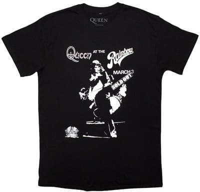 Queen - Live Rainbow Heren T-shirt - S - Zwart