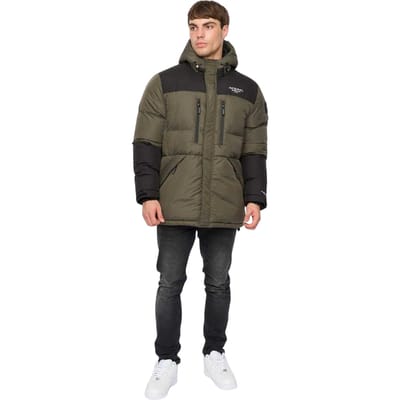 Crosshatch Heren Polyester Puffer Jacket (Groen)