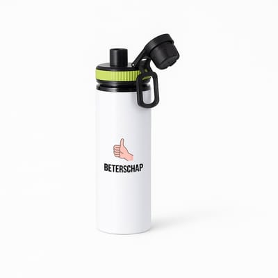 Hacebo® - Beterschap duimpje omhoog waterfles met draaidop groen - Beterschap - iemand die ziek is of iets gebroken heeft - ziek - koorts - snel beter worden - cadeau - beterschap cadeau - kado - gift - geschenk - water fles - 850ML