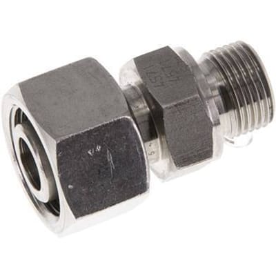 15L & G3/8'' RVS Rechte Draaidoorvoer Buitendraad 315bar FKM Verstelbaar ISO 8434-1