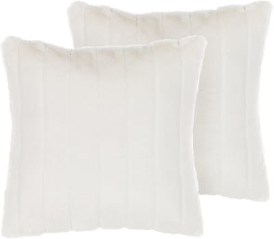 PUMILA - Sierkussen set van 2 - Wit - Polyester
