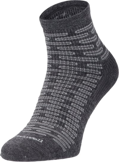 Sockwell - Plantar Ease Quarter Heren Hielspoor Sokken Klasse 2 Charcoal - Maat 39-43