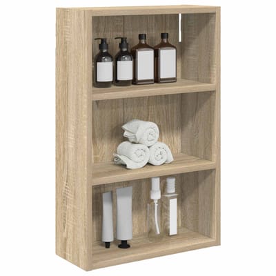 vidaXL - Badkamer - wandkast - Sonoma - Eik - 40 - x - 16 - x - 62,5 - cm