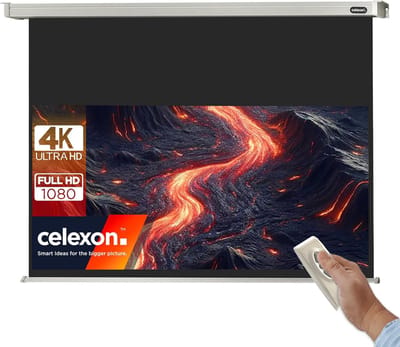 Projectiescherm Motorisch - Beamer Scherm - Thuisbioscoop Presentaties - Gelijkmatige Reflectie - 220 x 124 cm - Wit
