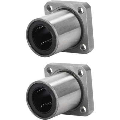 2 Pcs Roulements Linéaires à Billes à Bride Carrée Mouvement Linéaire Alésage 20mm OD 32mm L 42mm LMK20UU