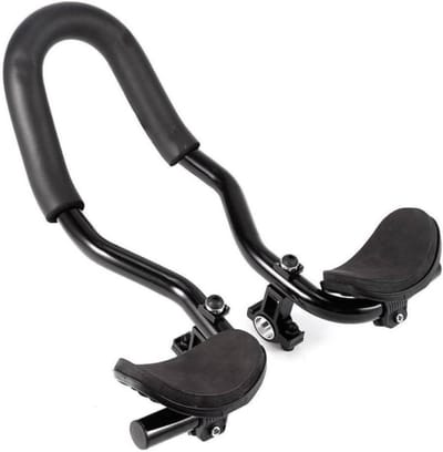 Fietssteun Stuur - Tri bars Aerobar - Lange Afstand Fietsen - Verwijderbare Sponspads - 40cm - Zwart