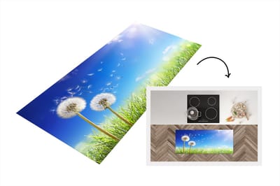 Keukenloper - Loper keuken - Paardenbloem - Zaden - Lente - 120x50 cm - Keukenloper vinyl