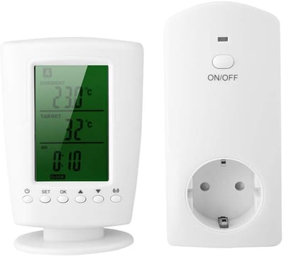 Dailygoody - Draadloze Thermostaat - Digitale Temperatuurregelaar - Programmeerbaar Stopcontact - Intelligente temperatuurregelsokkel - Huishouden - EU
