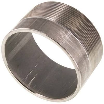 R 3'' Buitendraad x 88.9mm RVS Pijpnippel met Las uiteinde 20 Bar DIN 2982 - 50mm - FL2S-MS-ST-300R-88P9-50L