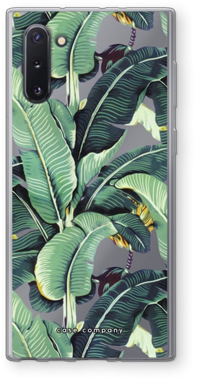 Hoesje geschikt voor Samsung Galaxy Note 10 hoesje - Bananenbladeren - Soft Cover Telefoonhoesje - Bescherming aan alle Kanten en Schermrand