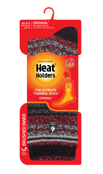 Heat Holders Heren extra dikke warme thermo sokken - Zwart (Bari)