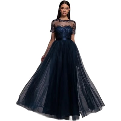 Damesjurk Goddiva Embroidered Mesh