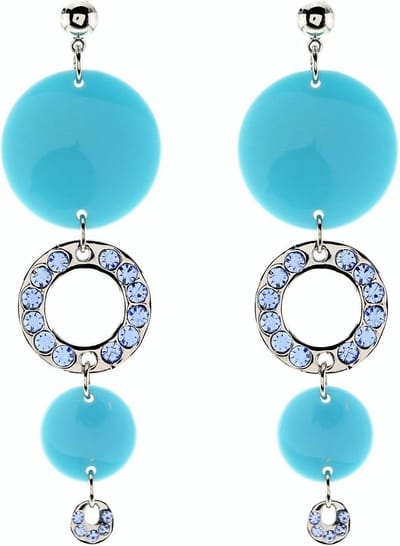 Behave - Oorbellen hanger - Blauw modern design - Zomerse avondstijl