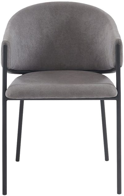Vente-unique Set van 2 stoelen met stoffen en metalen armleuningen - Grijs - ORDIDA - van Pascal Morabito