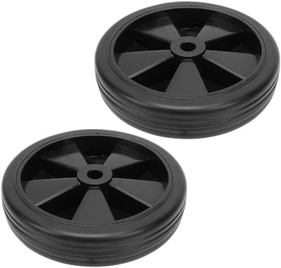 Dailygoods- Luchtcompressorwielen Universeel - 2-Pack - 150 Mm / 6 Inch Diameter - Rubberen Wielen - Stevig Plastic - Moeiteloze Mobiliteit - Vervangwielen
