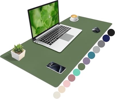 Groot Bureau Onderlegger 100x40cm Olijfgroen - Beschermend en Comfortabel Werkplekaccessoire