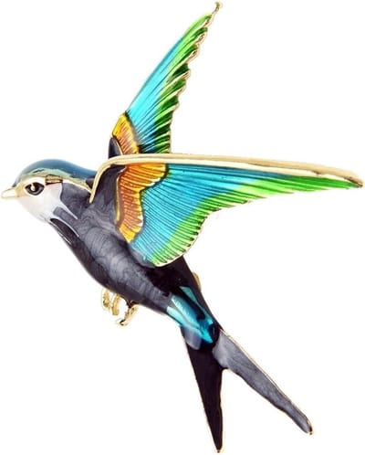 Fako Bijoux® - Broche - Vogel - Toekan - 29x41mm - Paars