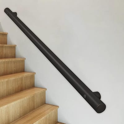 Roestvrijstalen Leuning - Buitenhandgreep Trapleuning - Veilige Grip - Onderhoudsvrij Installatie - 300cm Lengte - Zilverkleurig