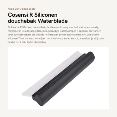 Dailygoods- Douchebak Hoogwaardige Kwaliteit - Waterschraper - Siliconen - Kunststof - Universeel - Afmetingen 26,5x7,5x3,8 cm