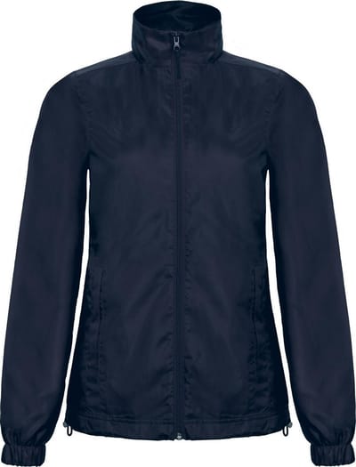 B&C Dames/dames ID.601 Douchebestendig Windbrekerjasje met kap (Marine)