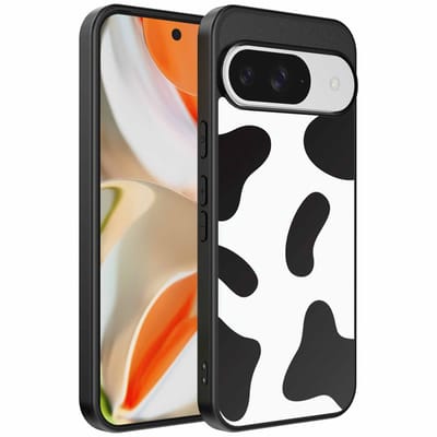 Geschikt voor Google Pixel 9 Pro XL Telefoonhoesje met Koeienvlekken Opdruk - TPU Backcover Case With Cow Patches Design - Smartphonica geschikt voor Google Pixel 9 Pro XL