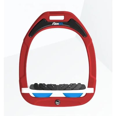 Ultra Grip Inclinatie Stirrup Rood/Wit/Blauw Flex-On Green Composite