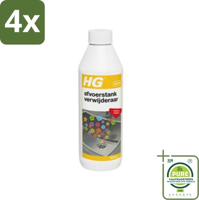 HG Afvoerstank Verwijderaar 500 gr - Voordeelverpakking - 4 stuks - Afvoeren schoonmaken - Afvoeren ontgeuren