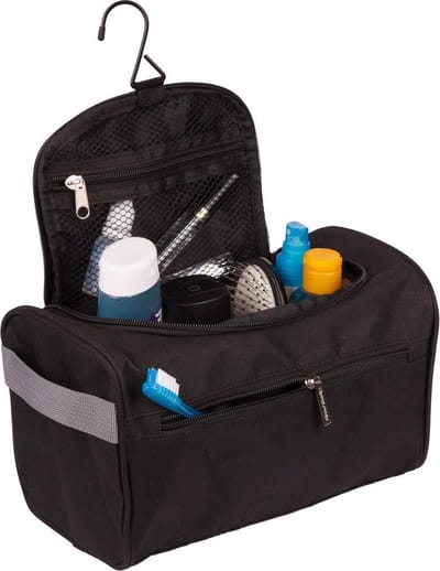 TRVLMORE Ophangbare Toilettas - Travel Organizer met haak - Make-up Tasje - Heren - Dames - Mannen - Vrouwen - Unisex – Zwart