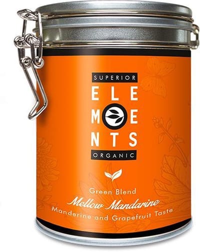 Mellow Mandarine biologische thee in luxe bewaarblik | 100 gram