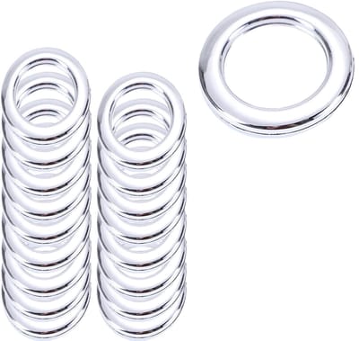 Dailygoods- Gordijnringen 20 Stuks - PP-Kunststof - Zilver - Slijtvast - Corrosiebestendig - Voor Gordijnaccessoires - Gordijnogen