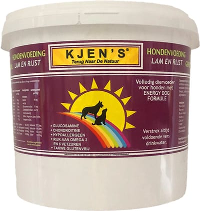 Kjen's geperst hondenvoer Lam & Rijst 3,5 kg - Hond