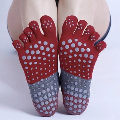 Vijf Vingers Yoga Sokken Siliconen Antislip Katoen Pilates Sokken Dames Ademend Gym Fitness Running Dance Sportsokken