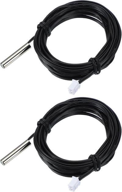 Temperatuursensor NTC - Temperatuurvoeler - Temperatuur Meten - Koperen Sensor Kop - 300 cm - Multicolor