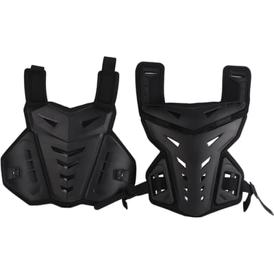 Duurzaam Motorbeschermingsjack Biker Stunt Racing Pantser Vest Beschermer Borst Zwart wit