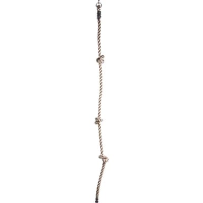 Swing King Klimtouw Met 3 Knopen En 1 Ring 180 Cm Naturel