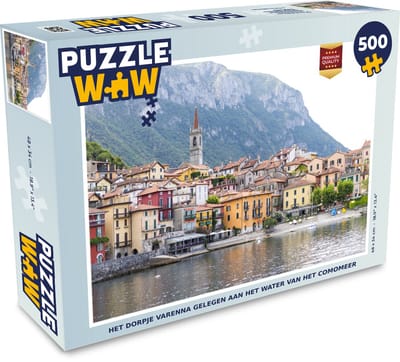 Puzzel Varenna - Comomeer - Kleuren - Legpuzzel - Puzzel 500 stukjes