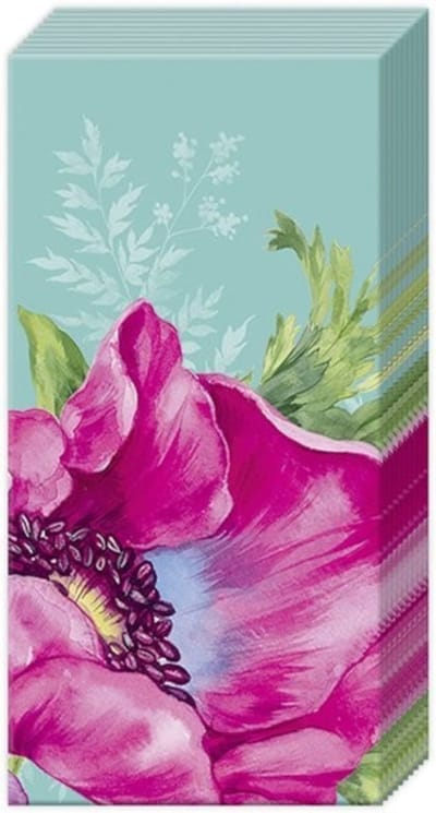 Zakdoeken Joleen Turquoise - IHR - 21x21 cm