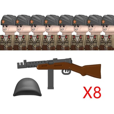 WO2 Franse Militaire Soldaten Bouwstenen Italië Krijger Italiaanse Infanterie Officier Wapen Helm Leger Oorlogswapen Stenen Speelgoed Cadeau