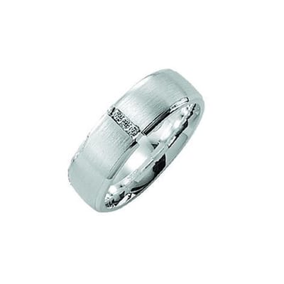 Kiss Me ring zilver mat-hoogglans met 3 zirkonia's KM118 maat 54