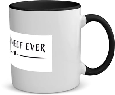 Akyol - beste neef ever koffiemok - theemok - zwart - Neef - cousin - leuk cadeau voor je neef - 350 ML inhoud