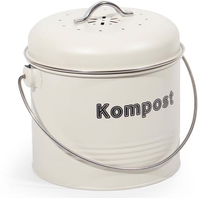 Unyqoos® Stijlvolle keuken compostemmer met geurfilter en handige draaggreep