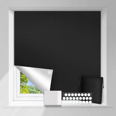 Zonwering Blackout Rolgordijn 150 x 300 cm - 100% Blackout - Geen boren - Perfect voor slaapkamers - Homevero