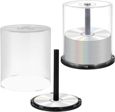 2 Stuks Lege CD Opslagcontainers - Plastic DVD Opbergdozen, CD Houder en Opbergbox voor Media
