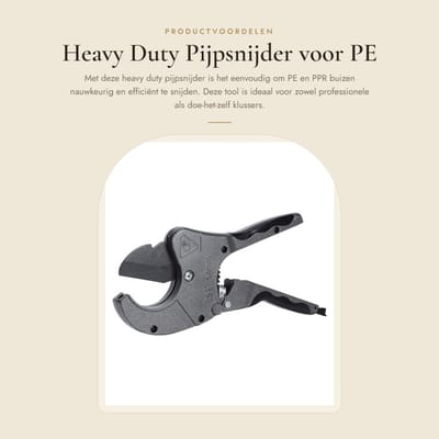 Dailygoods- Pijpsnijder Heavy Duty - Pijpschaar voor PE/PPR Buis - Snijdiameter 20-63 mm - Veergreep met Handgreepvergrendeling - Professioneel Gereedschap